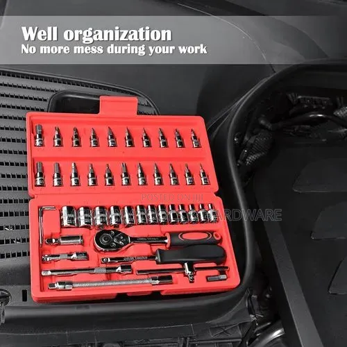 Vehicle Repair Tool 46pcs Mini Socket Wrench Set