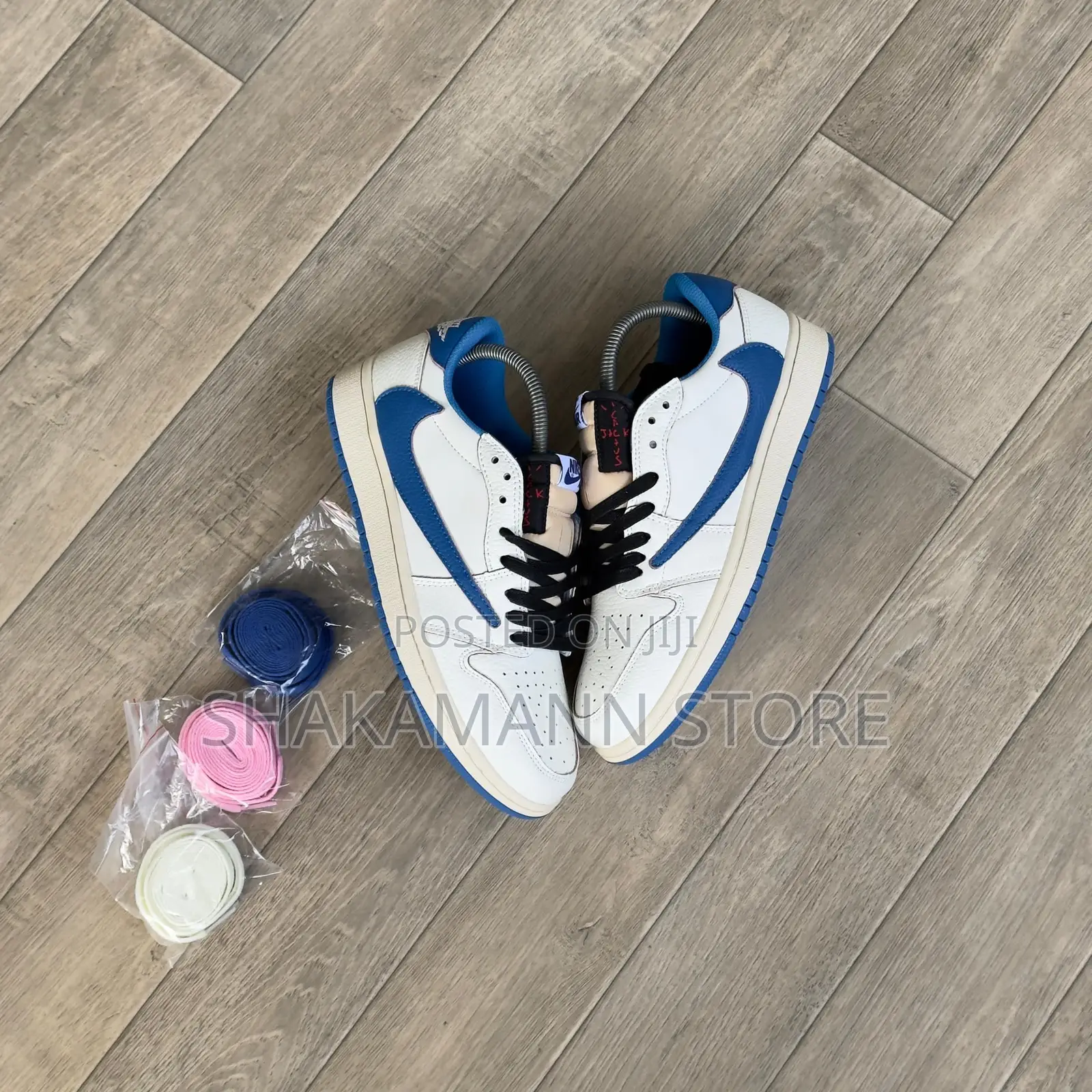 Original Travis Scott × Air Jordan 1 Low Og Sp 'Sail Military Blue