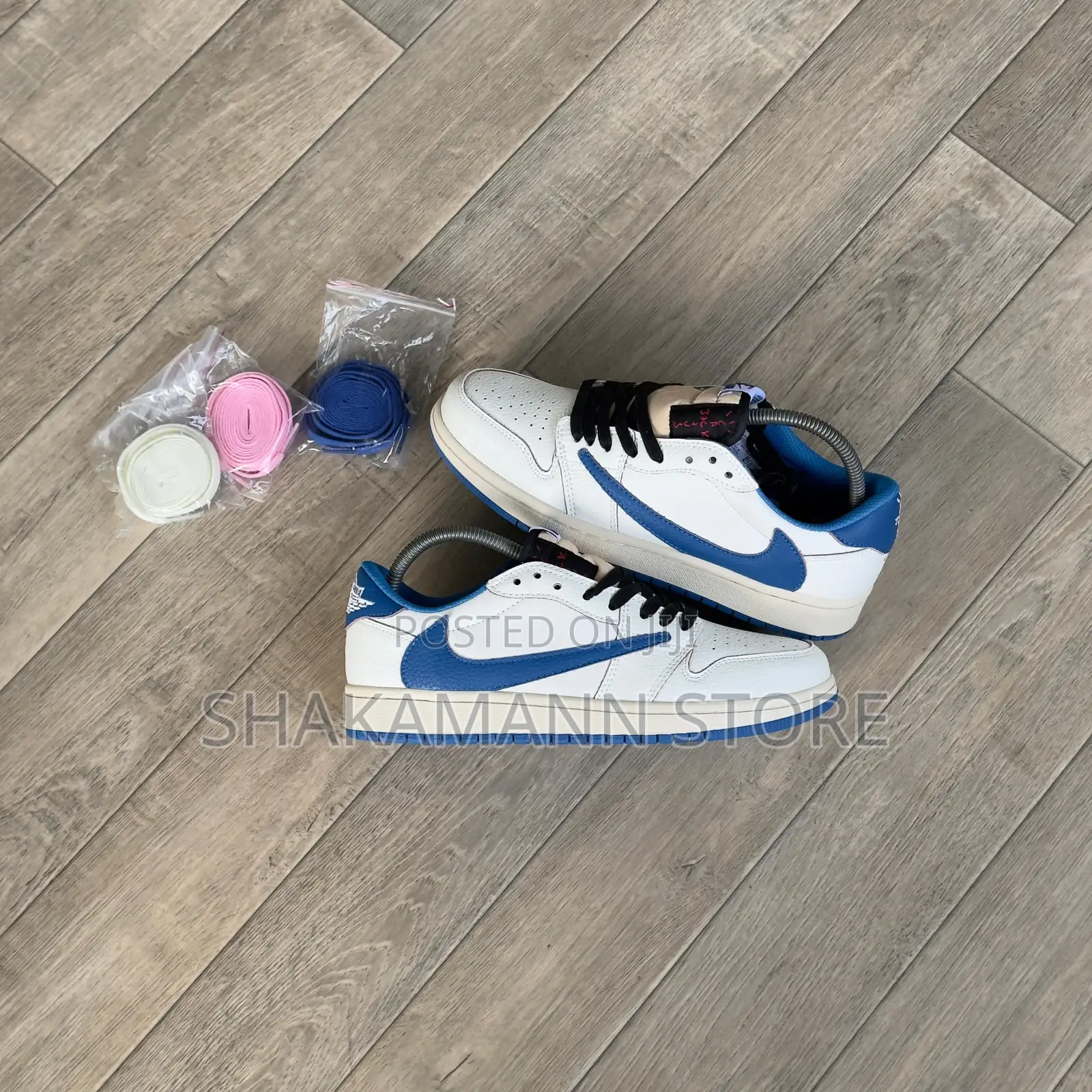 Original Travis Scott × Air Jordan 1 Low Og Sp 'Sail Military Blue