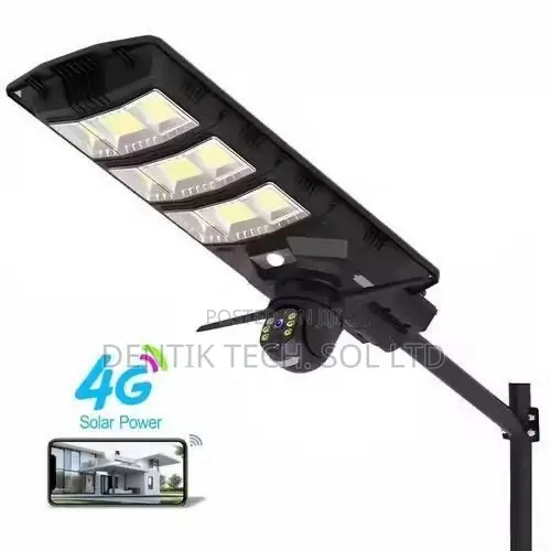 Dual Lens Outdoor 450w Ai 4g Security Solar Street Light Cctv Camera