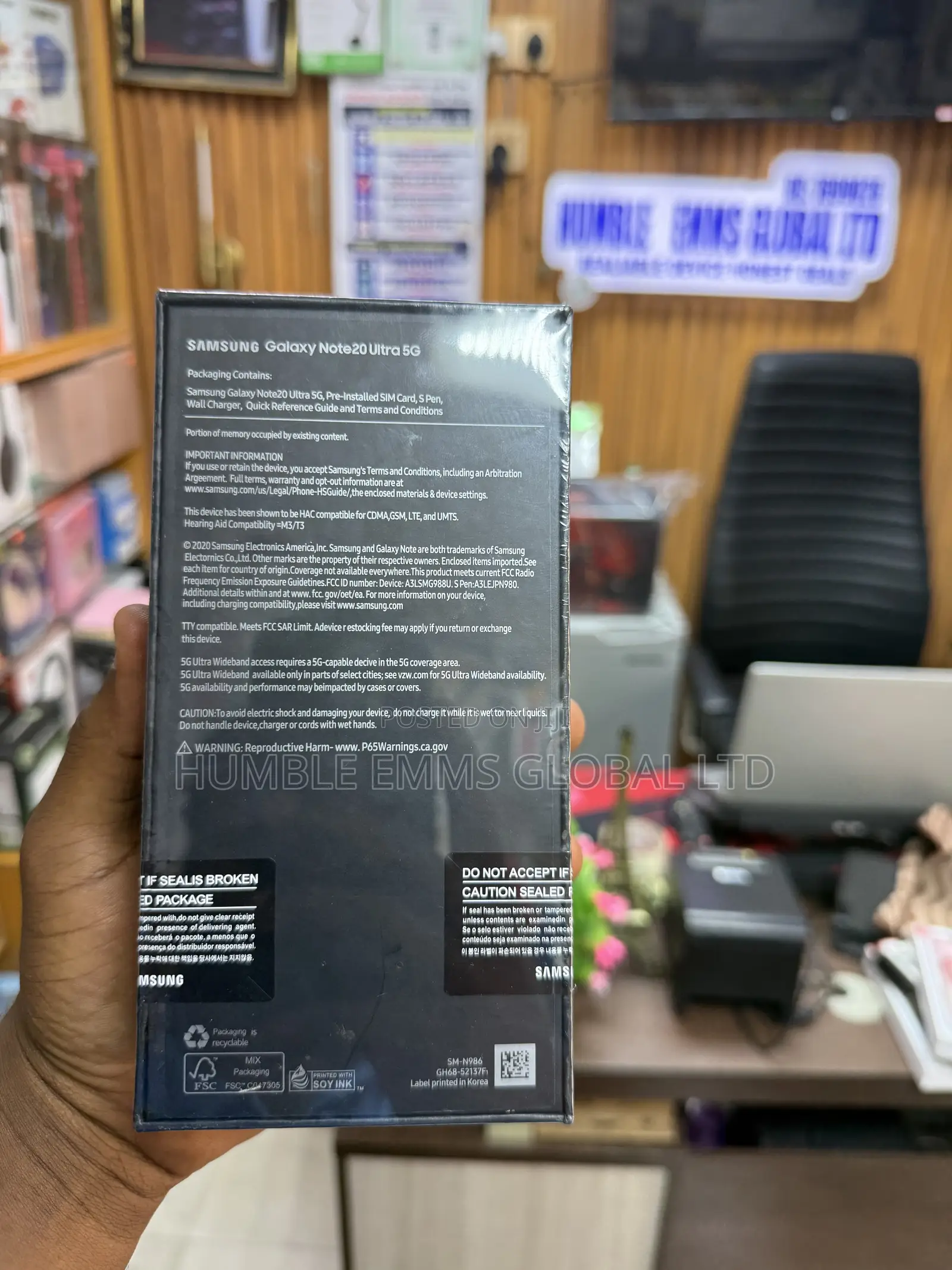 New Samsung Galaxy Note 20 Ultra 5G 256 GB Black