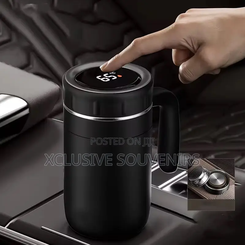 500ml Stainless Steel Temperature-Indicating Thermos Coffee Cup