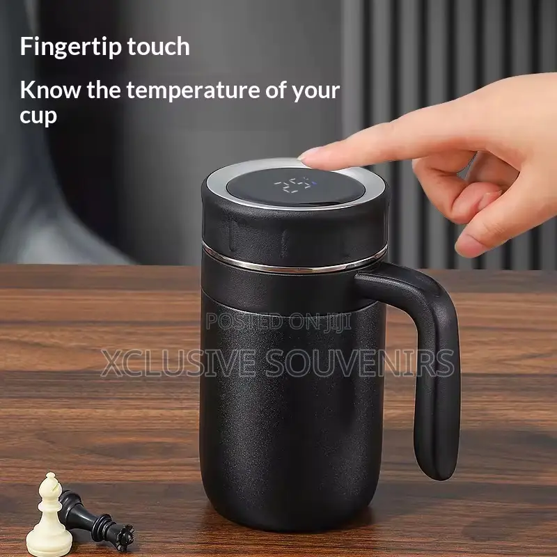 500ml Stainless Steel Temperature-Indicating Thermos Coffee Cup