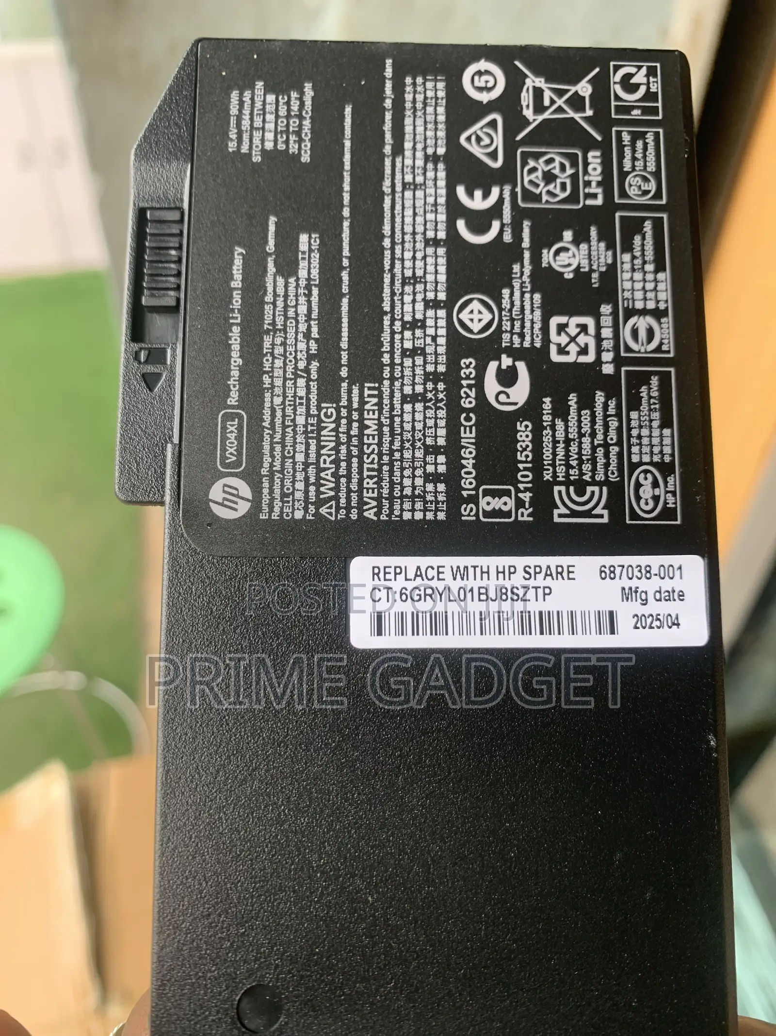 Vx04xl Laptop Battery for Hp Zbook 15 G5 G6 HSTNN-Ib8f
