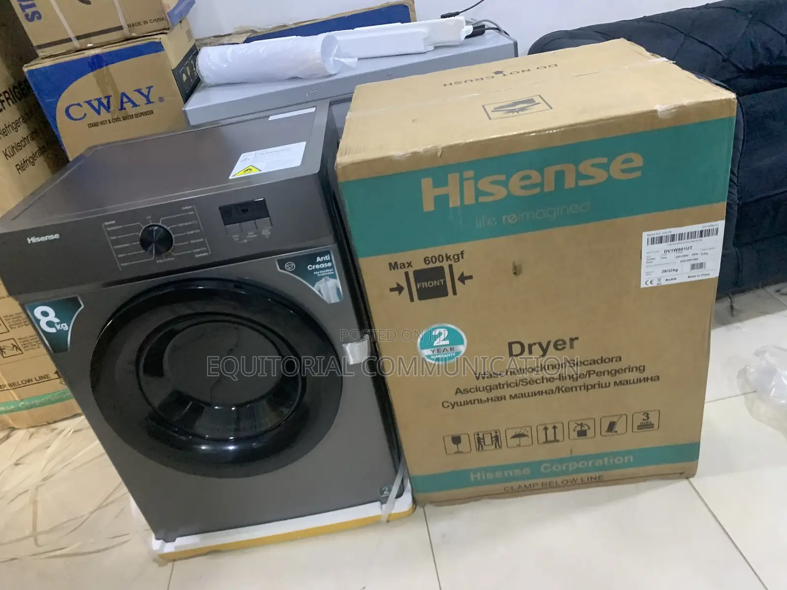 Hisense Dv1w801ut 8kg Air Vented Dryer