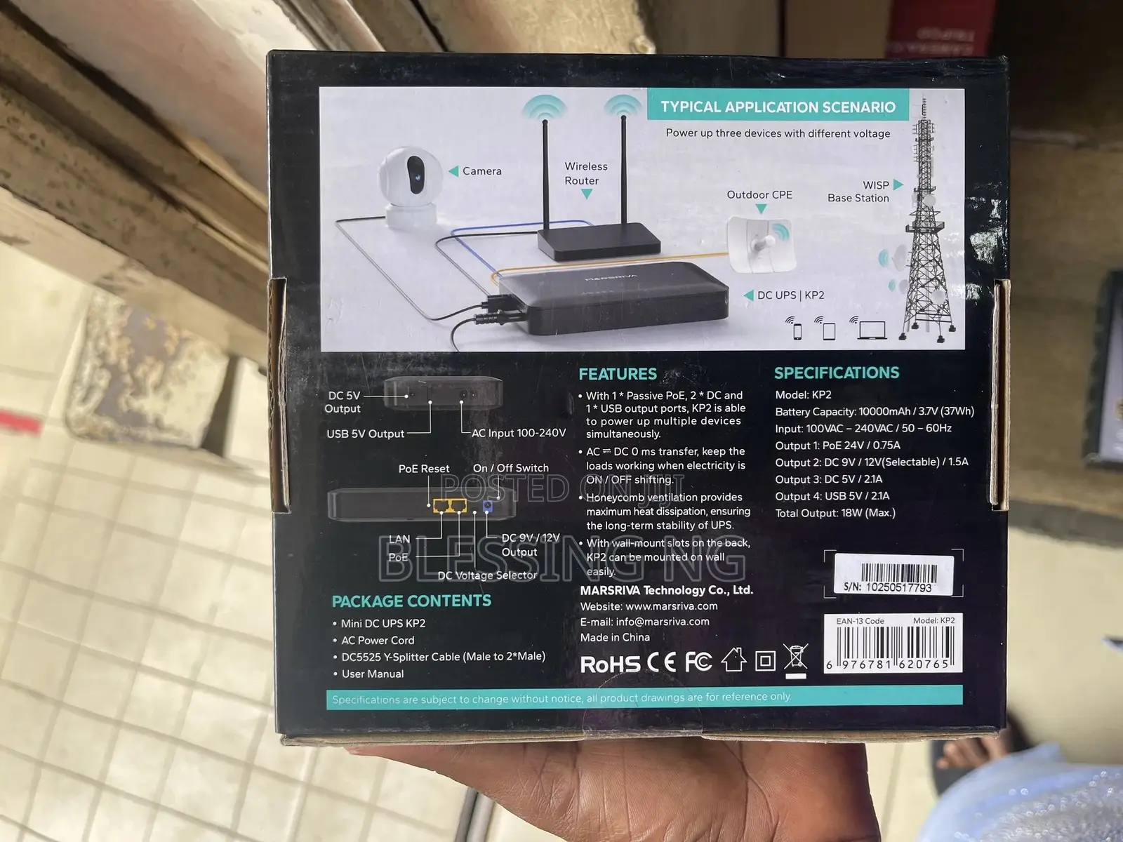 Mini Ups Dc Power Bank 10,000amh