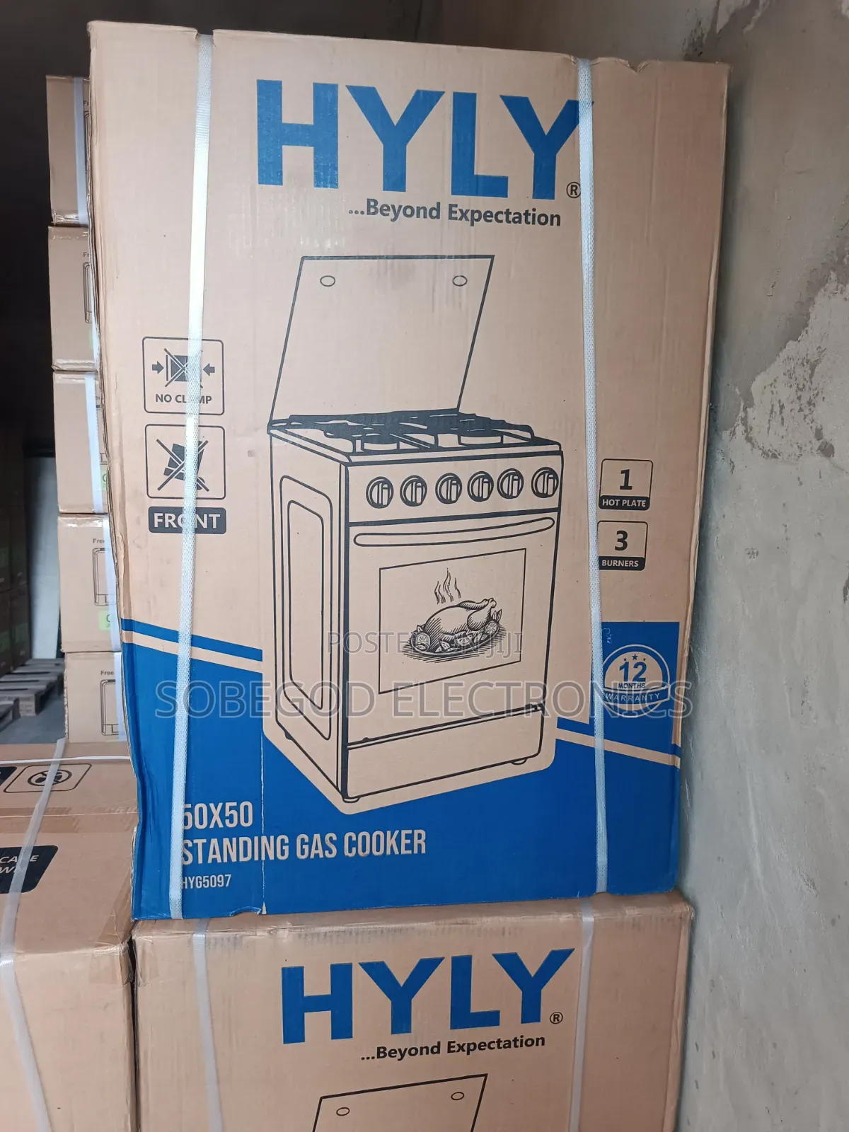 Original Hyly Standing Gas Cooker With Oven 4 Burner ( 3gas 1electric
