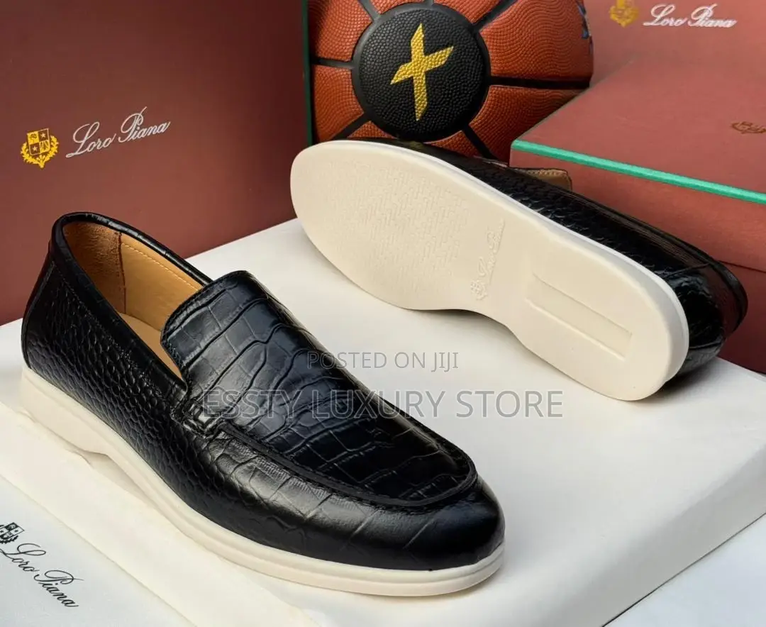 Loro Piana Quality Luxury Men Genuine Leather Loafer Shoe