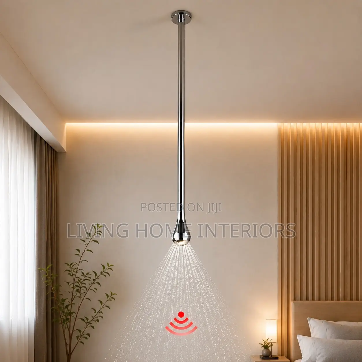 Luxury Silver Sensor Ceiling Mounted Tap