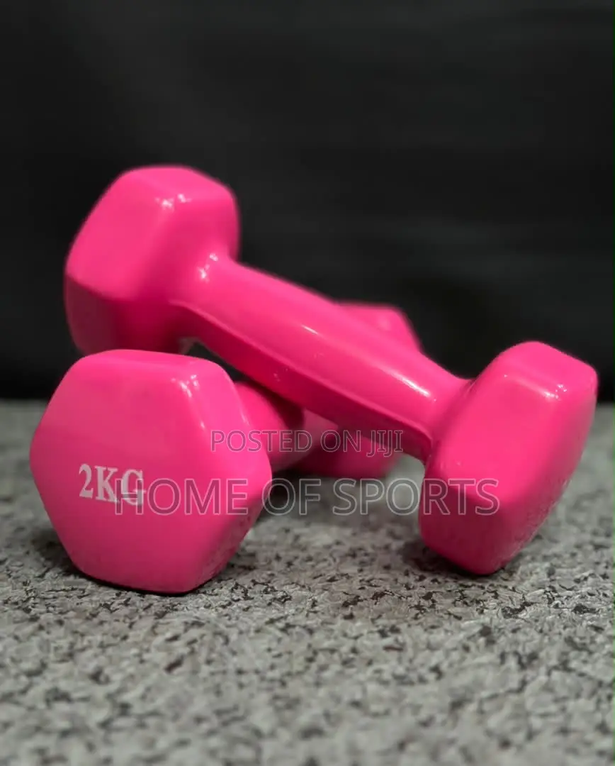 A Pair of 2kg Aerobic Rubber Dumbbell