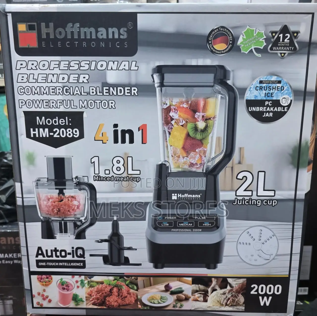 Hoffmans Hm - 2089 4 in 1 Commercial Blender