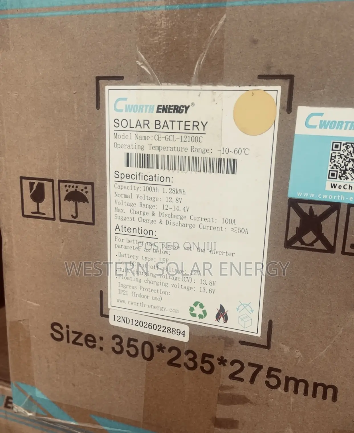 Cworth 100ah 12.8v Lithium Battery