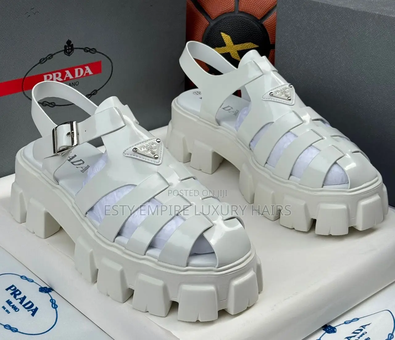 Prada Quality Luxury Men Genuine Leather Sandal