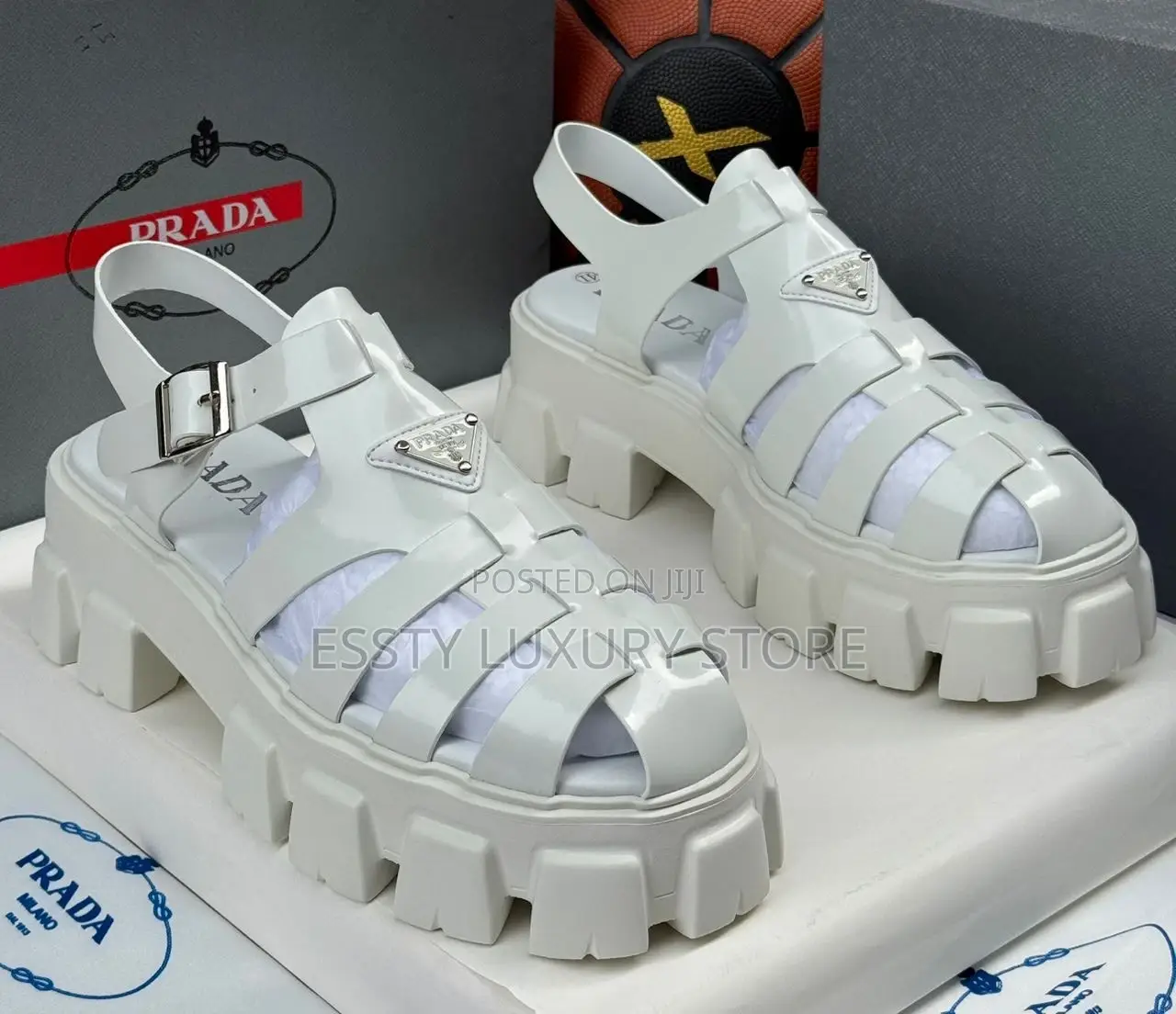 Prada Quality Luxury Men Genuine Leather Sandal