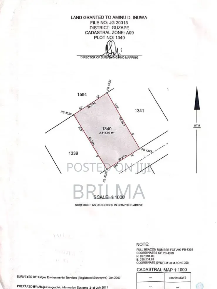 Residential Land in Guzape for Sale