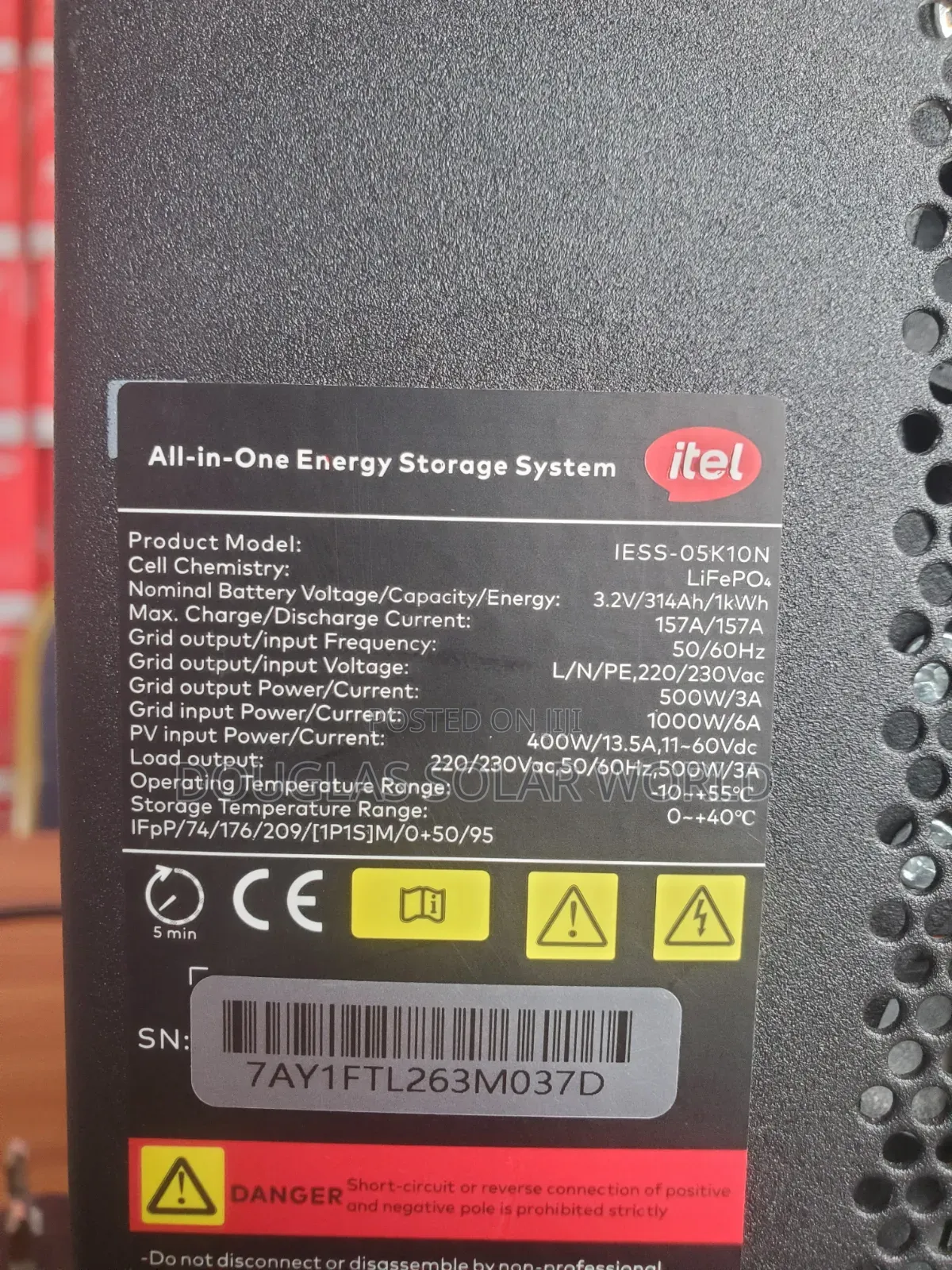 Itel 500w/1kwh Power Tank