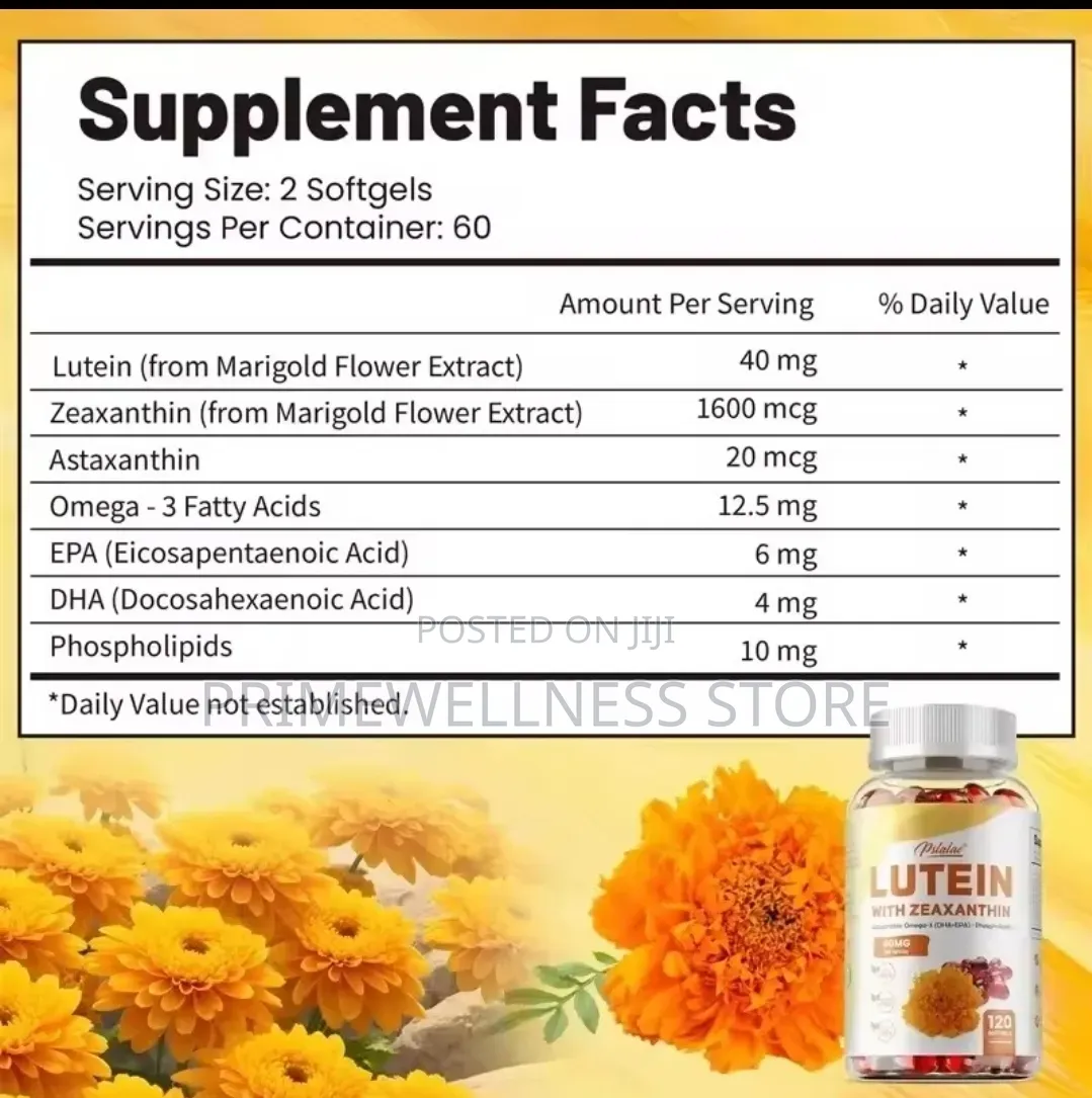 Lutein With Zeaxanthin+Astaxanthin+Omega 3(Dha+Epa)+Phospholipids