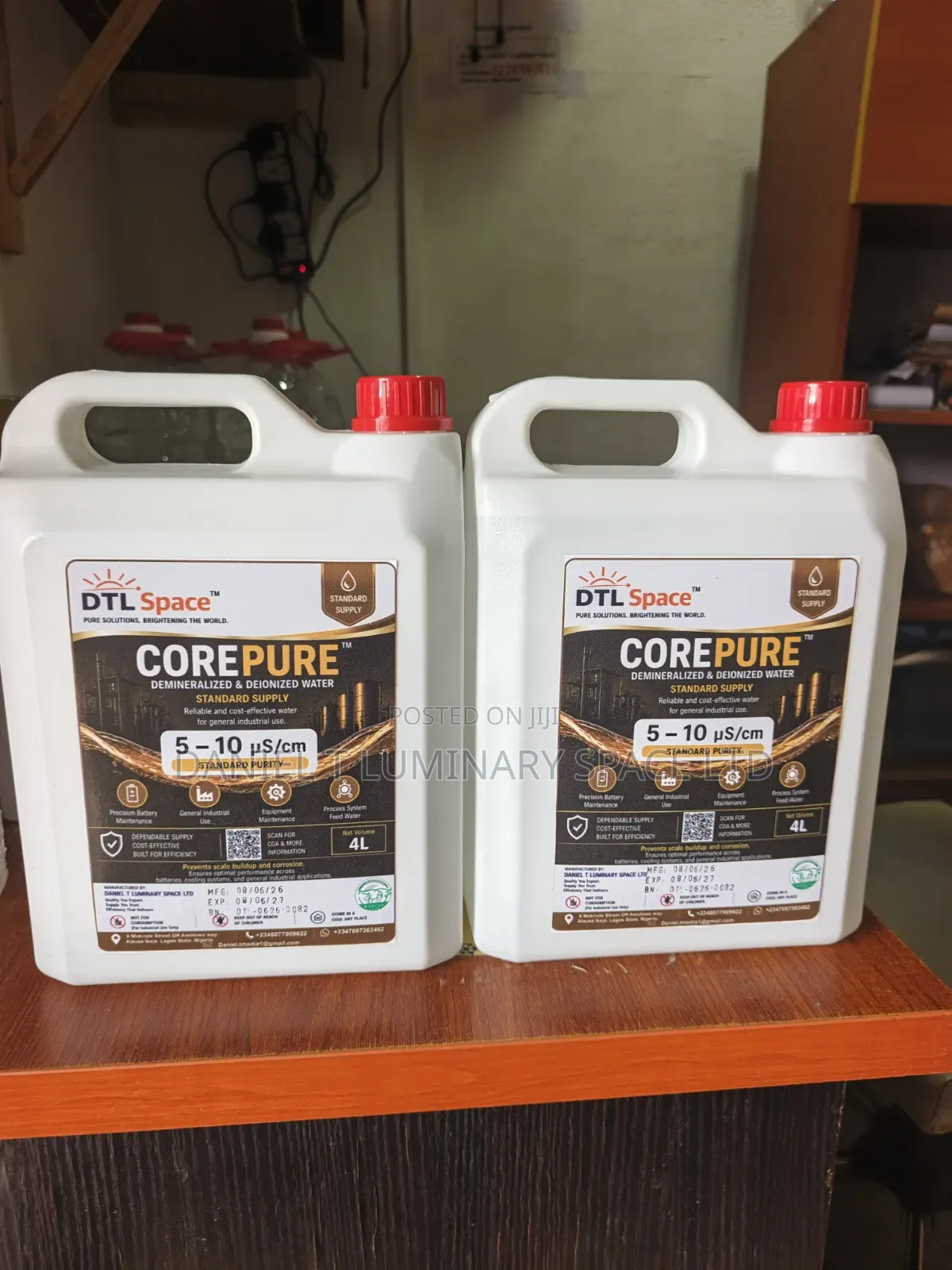 Battery Distilled Water – Long-Lasting (Dm/Di Ultra Pure)