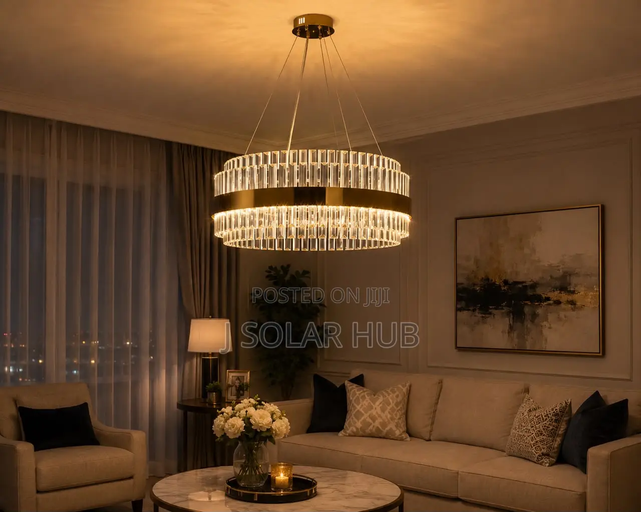 Modern Crystal Led Chandelier Pendant Light