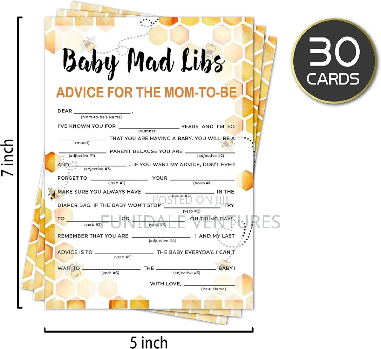 Baby Shower, Gender Reveal Card Game