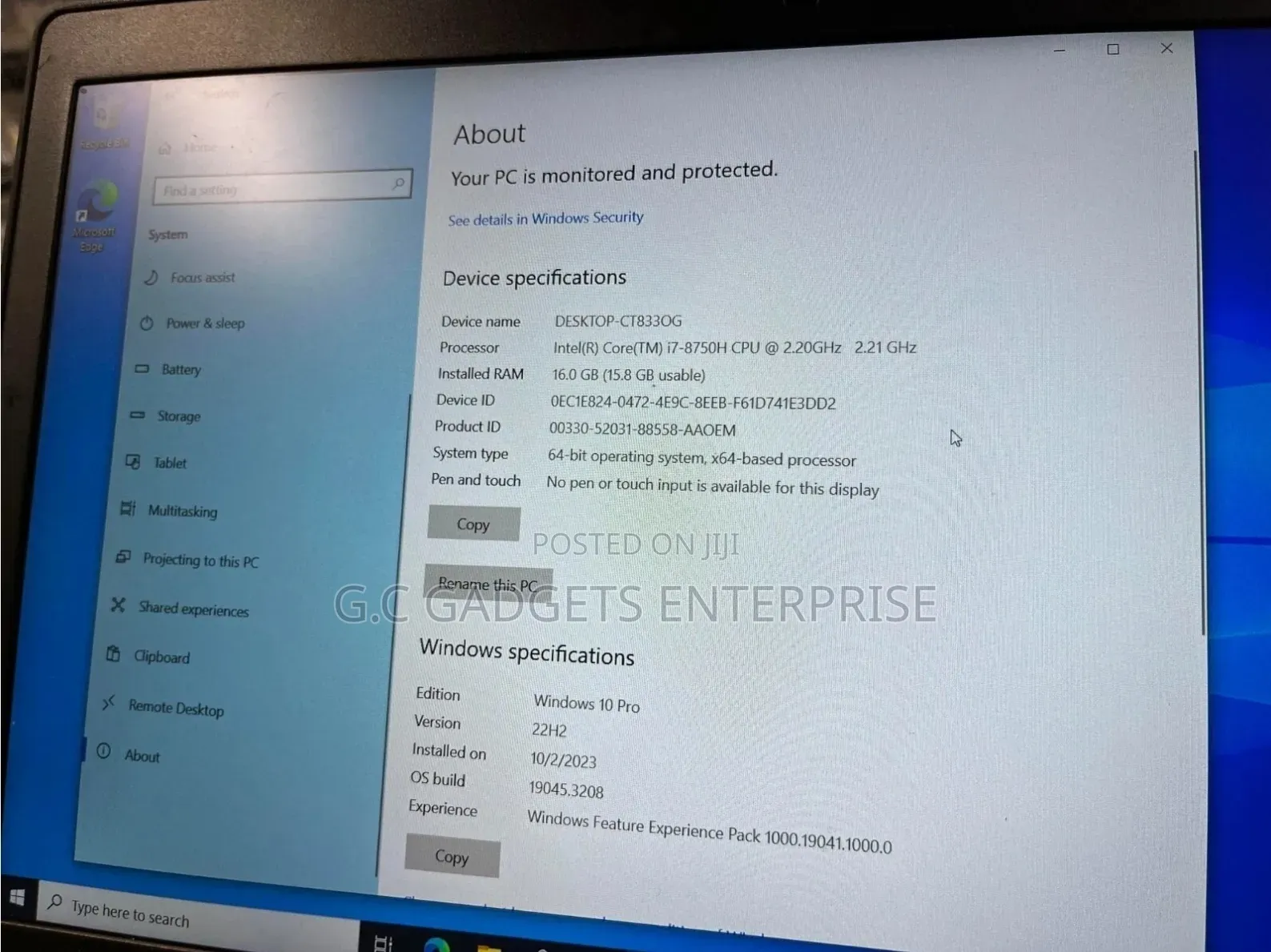 Laptop Dell Precision 3530 16GB Intel Core i7 SSD 512GB