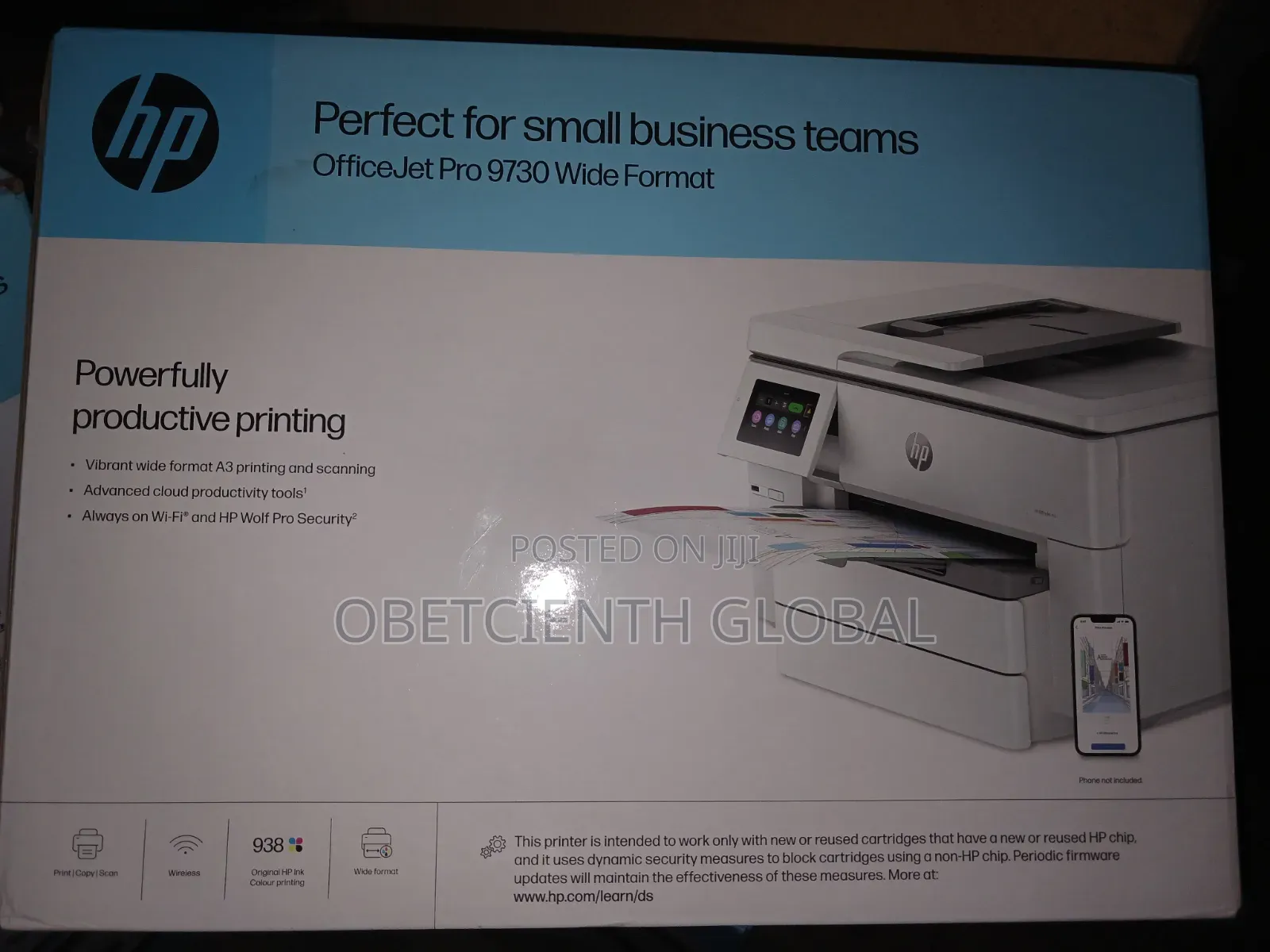 Hp Officejet Pro Wide Format 9730 All-in-One Inkjet
