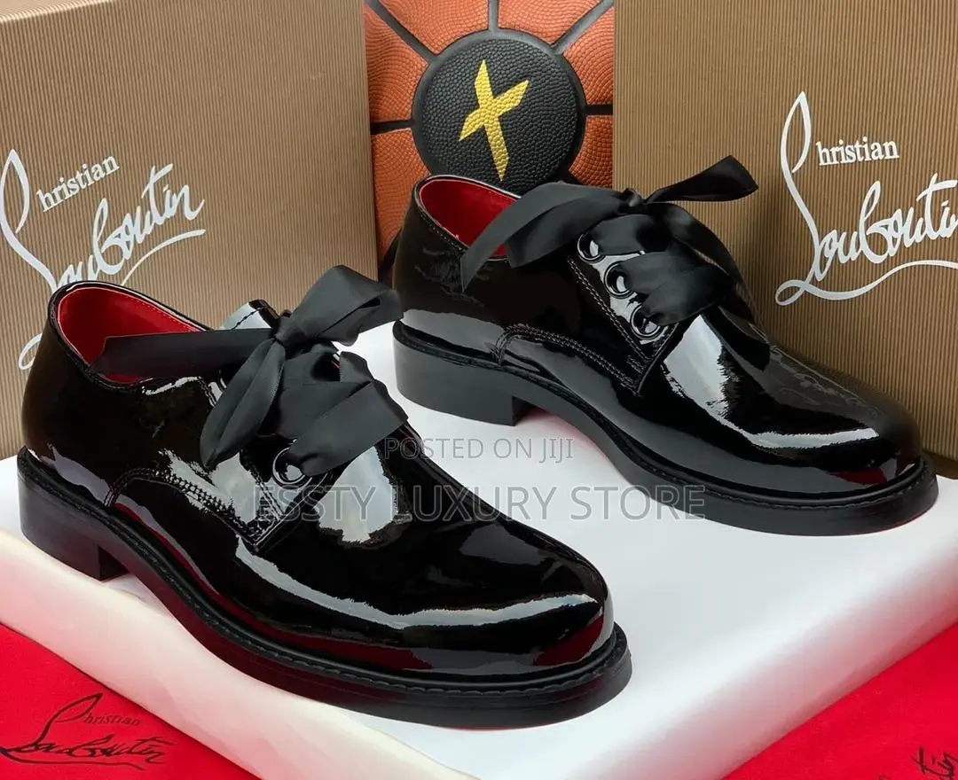Christian Louboutin Quality Luxury Men Genuine Leather Corporate Shoe