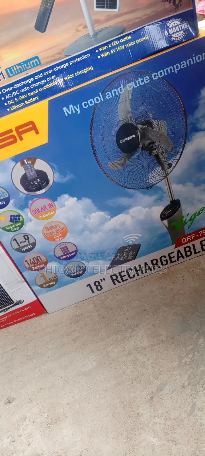 Original Gasa Rechargeable Fan 18 Inches