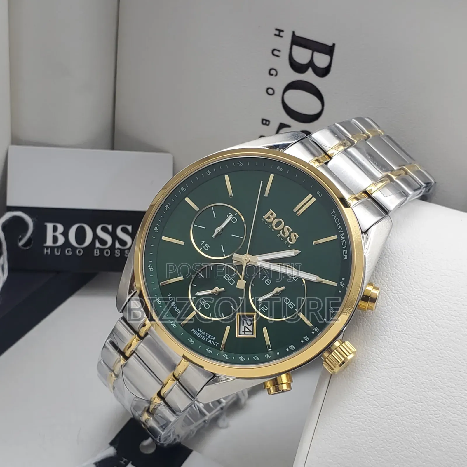 Original Hugo Boss Two-Tone Stainless Steel Chain Available in Store