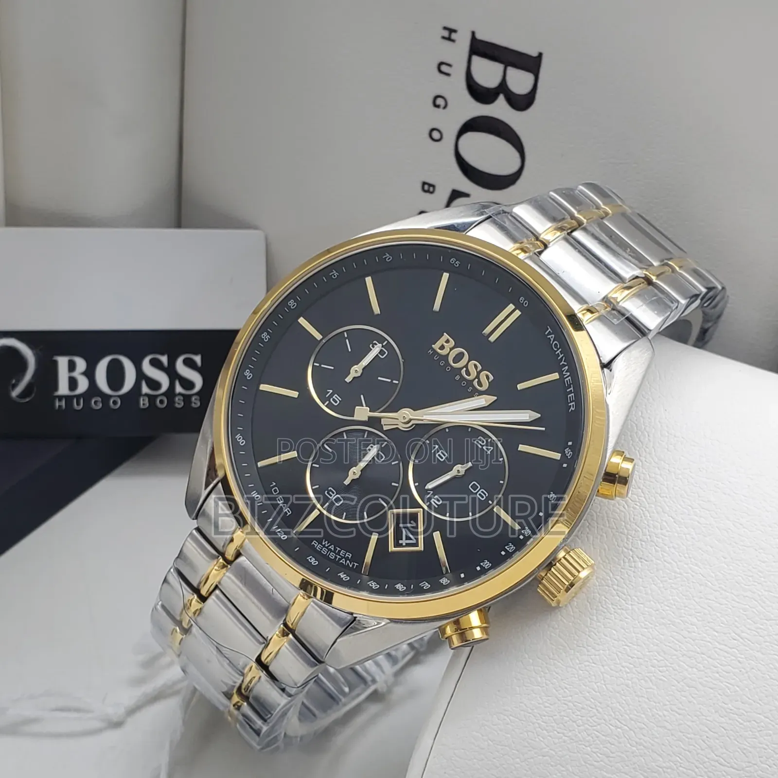Original Hugo Boss Two-Tone Stainless Steel Chain Available in Store