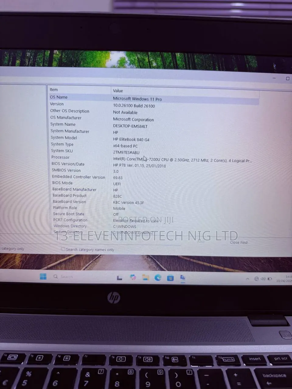Laptop HP EliteBook 840 G4 8GB Intel Core i5 SSD 256GB