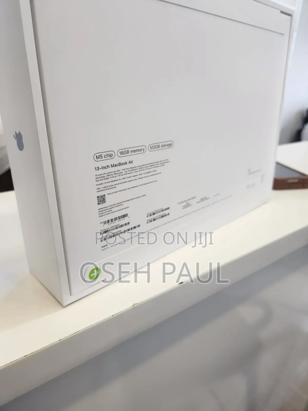New Laptop Apple MacBook Air 2026 M5 16GB Apple M5 SSD 512GB