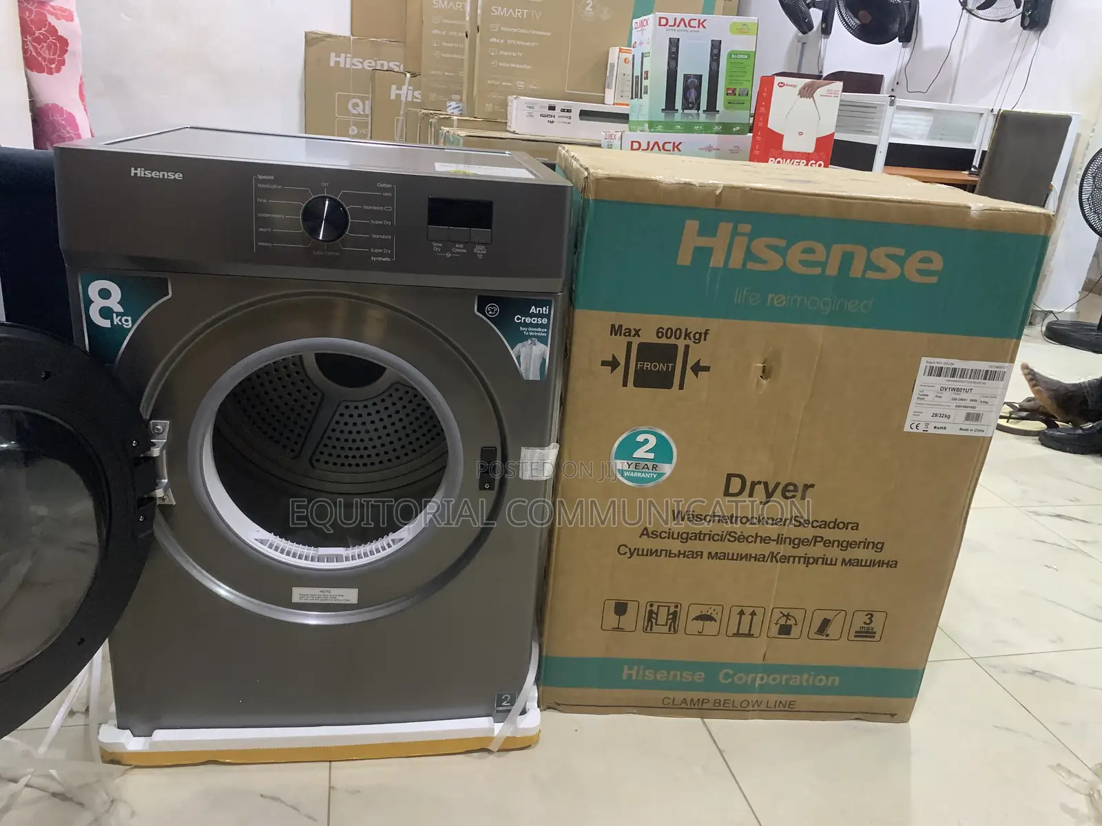 Hisense Front Load Dryer With Fabric Protection