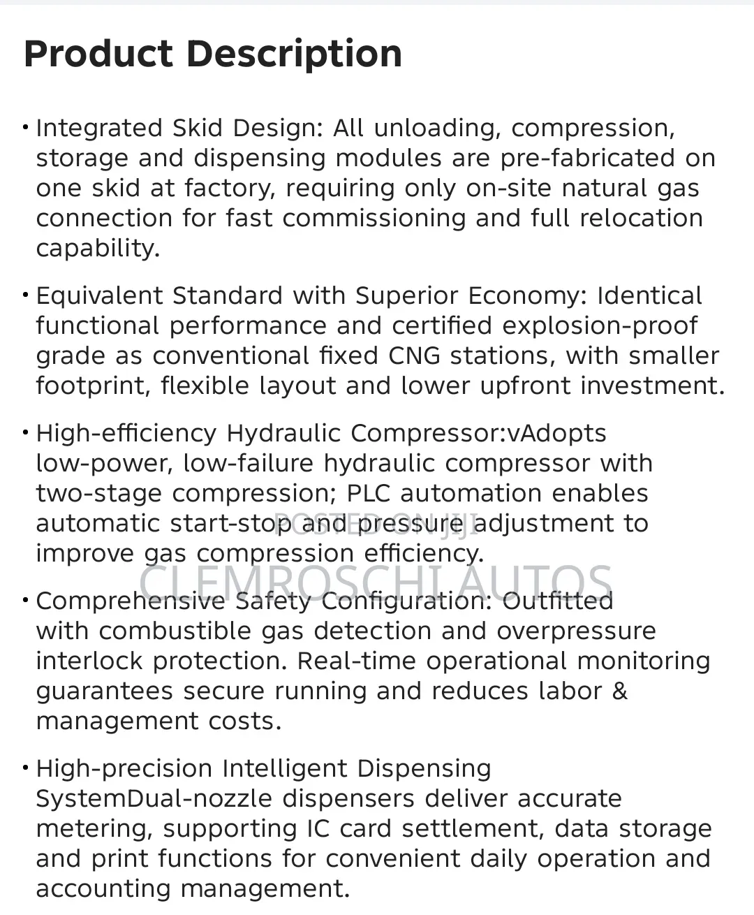 High Quality Certified Complete Brand New Mobile CNG Station Dispenser