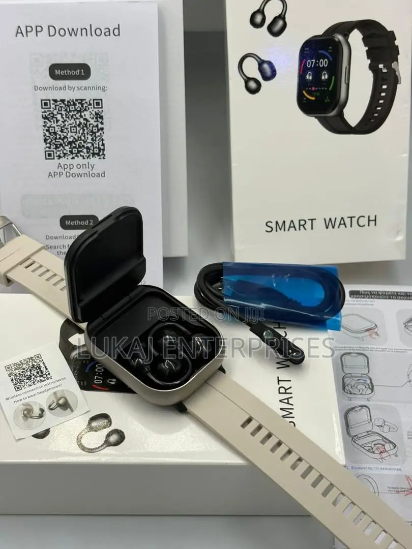 Smartwatch Built-in Clip-on TWS Earphones