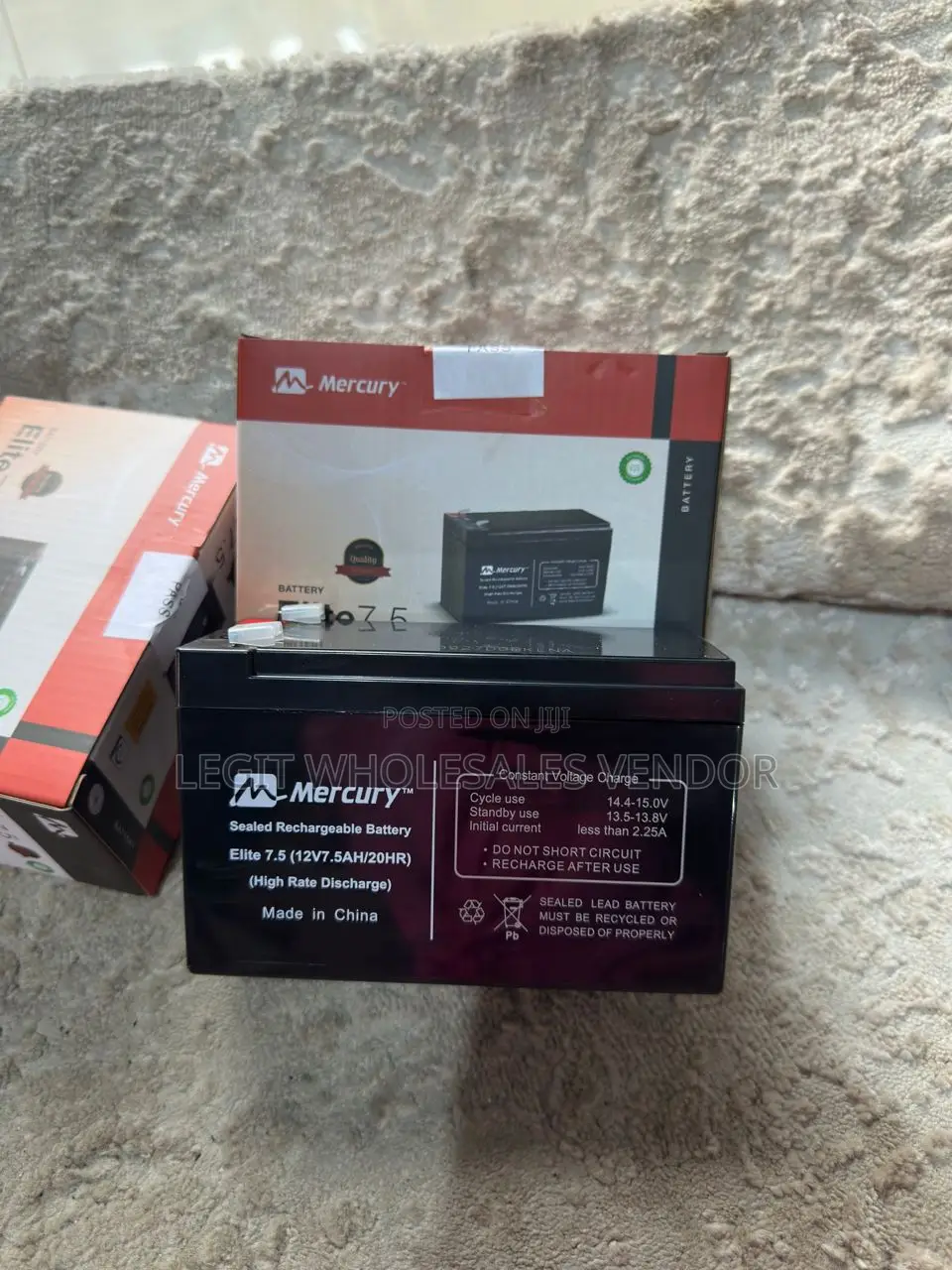 Mercury Elite 7.5ah Rechargeable Battery – Reliable Power Backup
