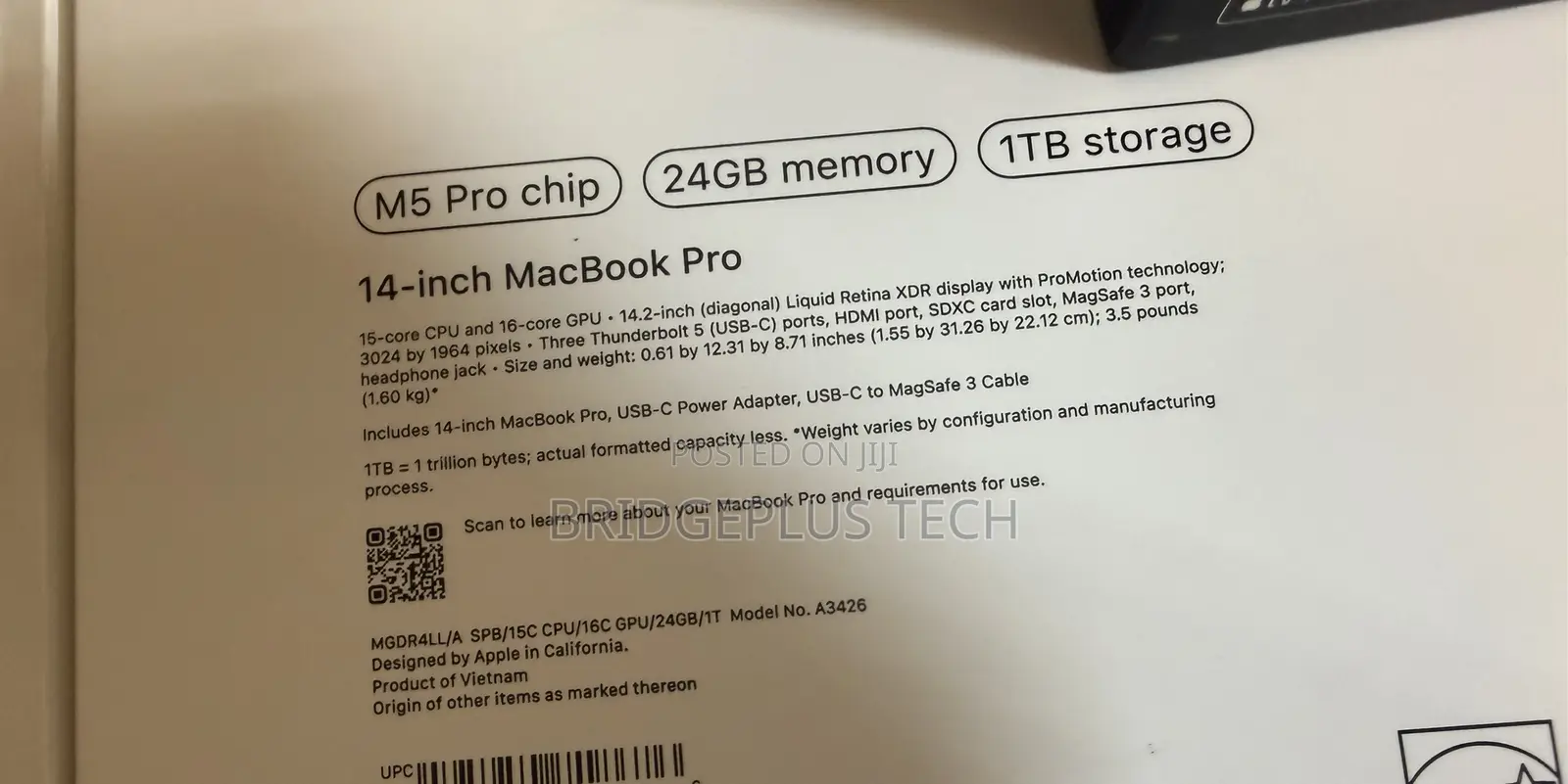 New Apple Macbook Pro 14-Inch 24gb 1tb M5 Pro 2026
