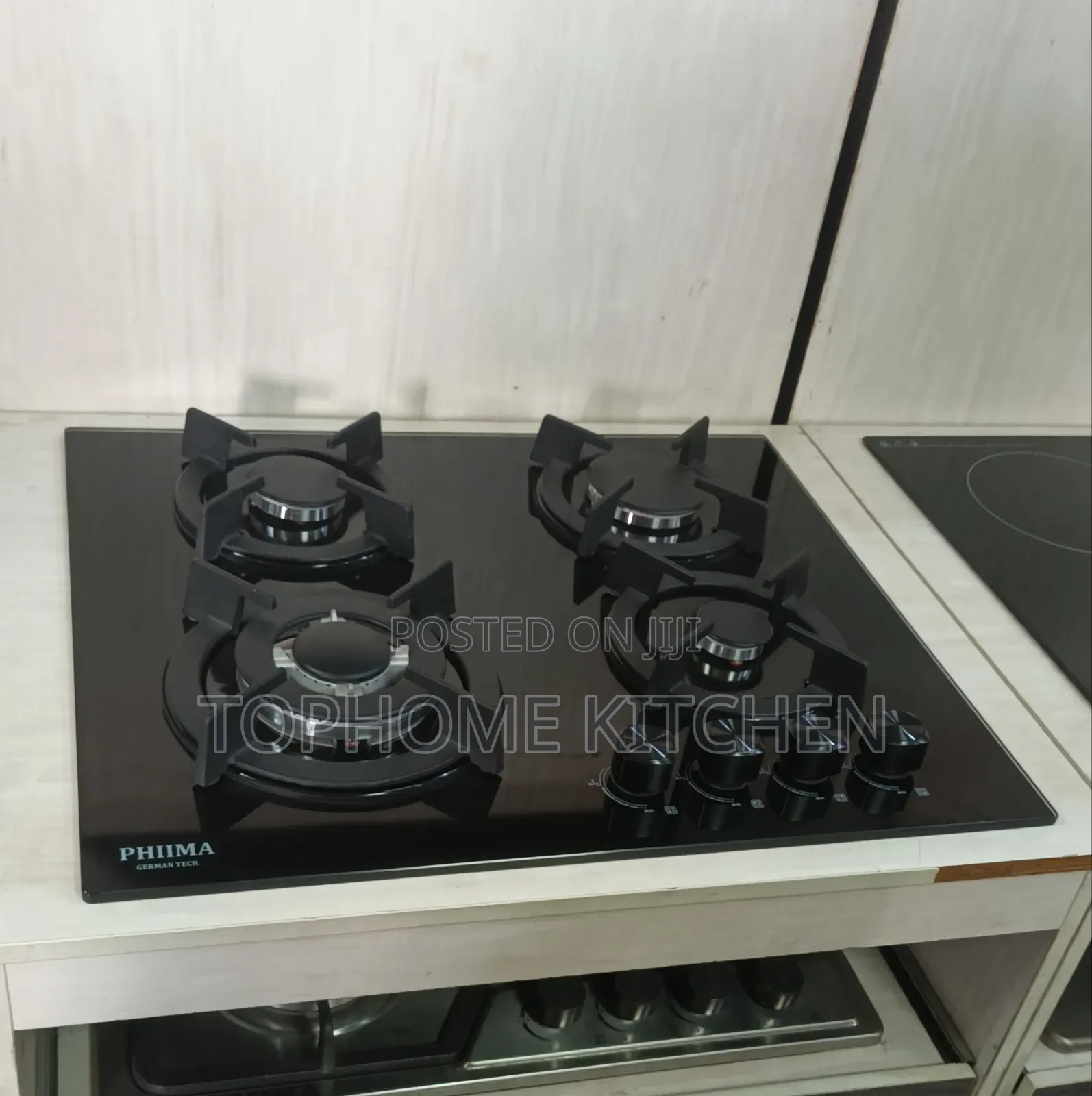 Phiima Built-in Auto Ignition 8mm Glass Gas Cooker 60x60cm