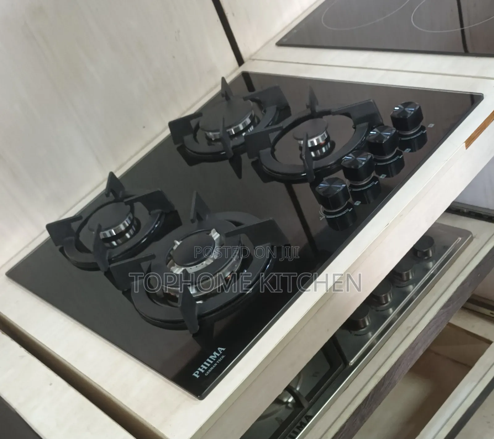 Phiima Built-in Auto Ignition 8mm Glass Gas Cooker 60x60cm