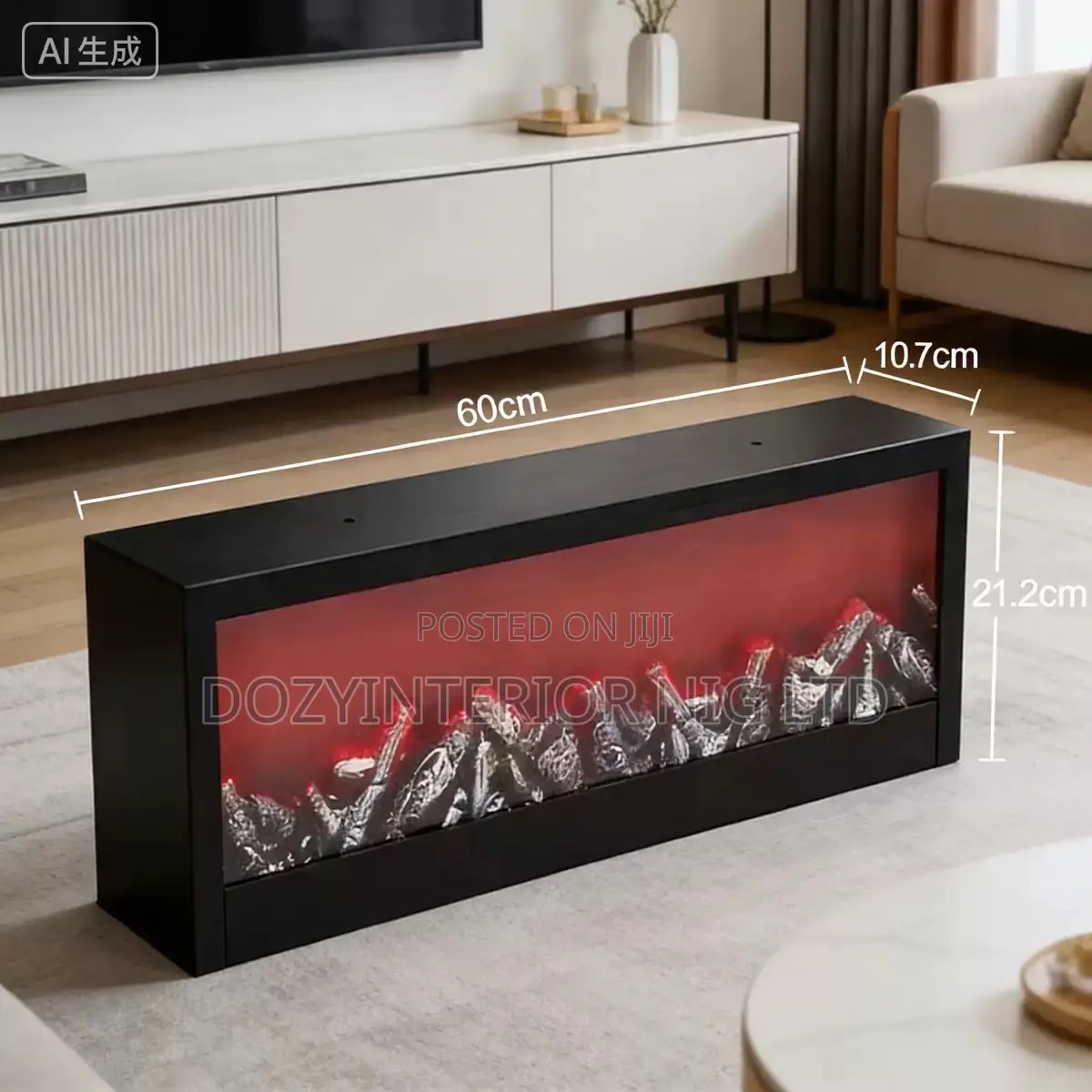 Led Fireplace Lamp, Medium Size