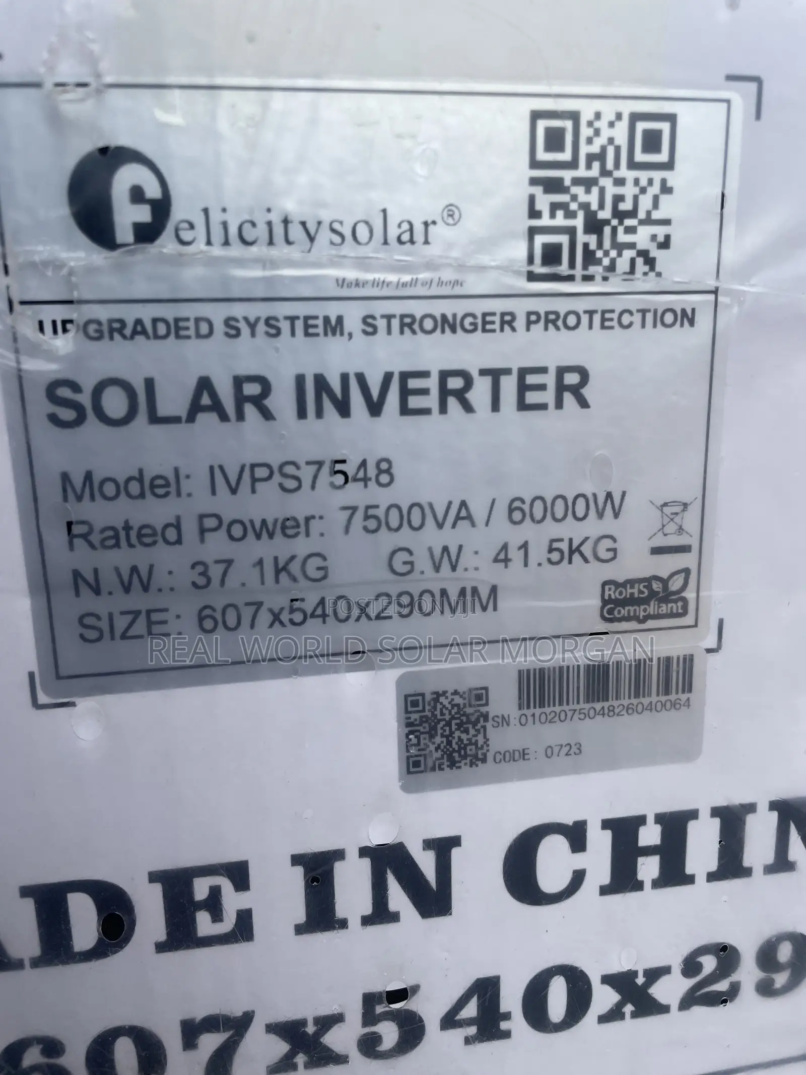 Felicity 7.5kva Non-Hybrid Inverter