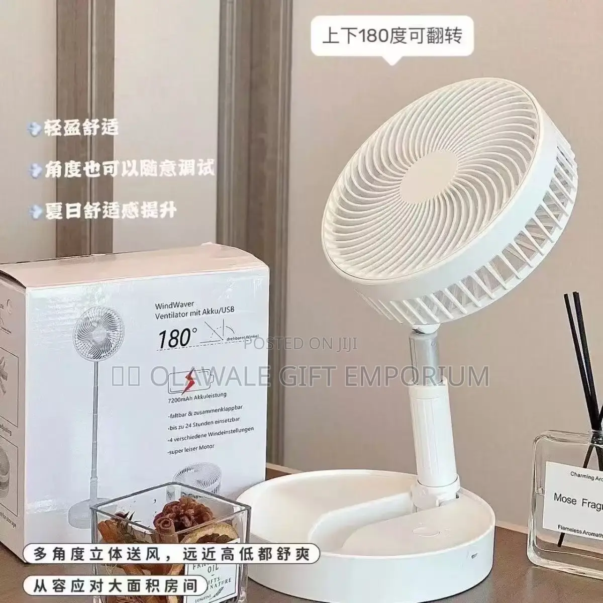 Portable Folding Hydrating Fan