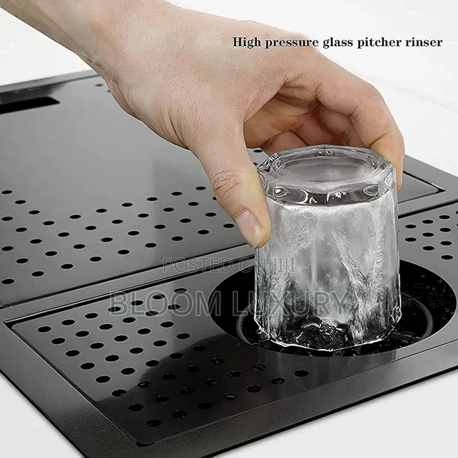 Island Kitchen Sink Single Bowl Liftable Cold/Hot Faucet