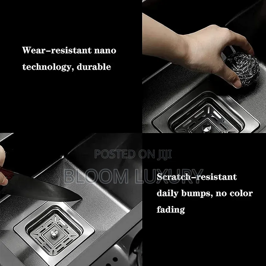 Island Kitchen Sink Single Bowl Liftable Cold/Hot Faucet