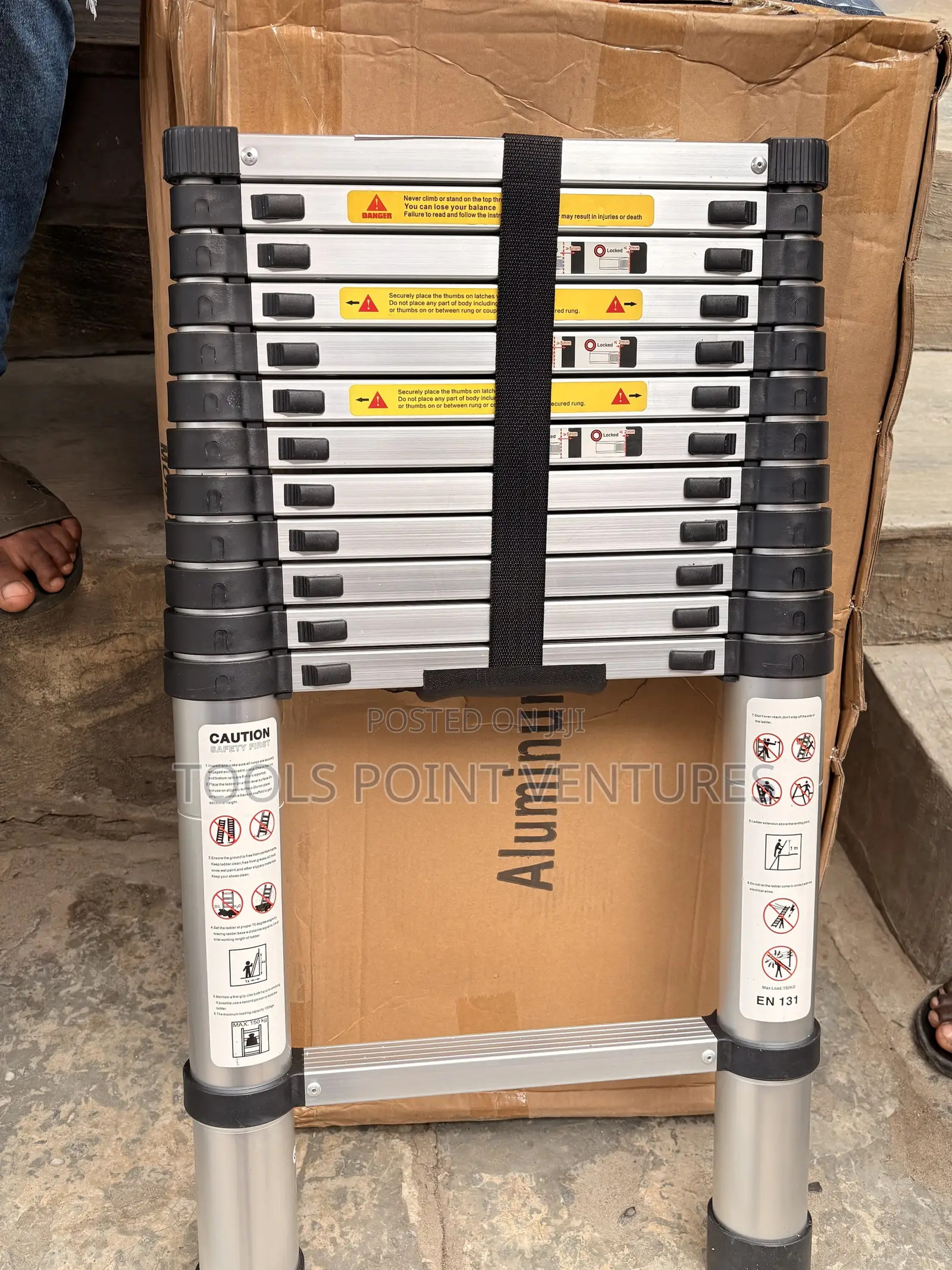 Aluminum Telescopic Ladder 3.8m