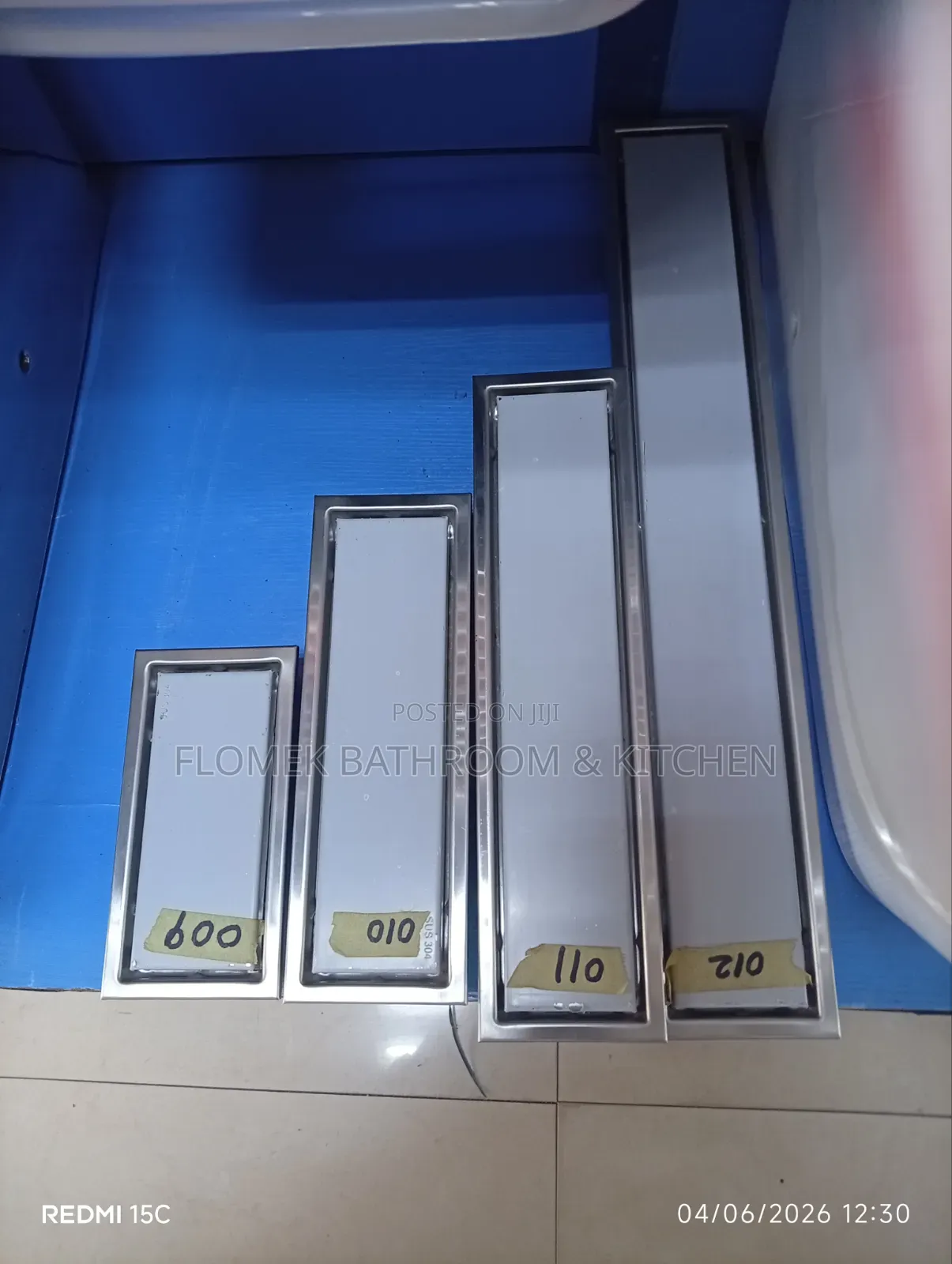 Stainless Steel Linear Shower Drain Tile-Insert/Invisible Floor Drains