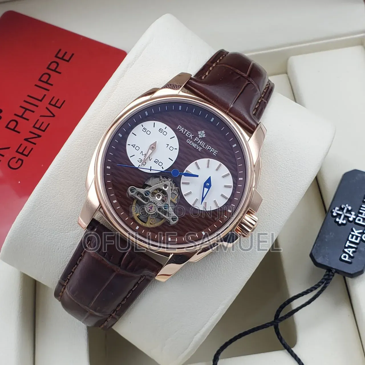High Quality Genuine Leather Patek Wristwatch