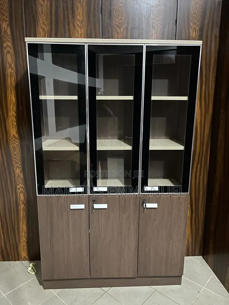 3 Doors Wooden Bookshelf