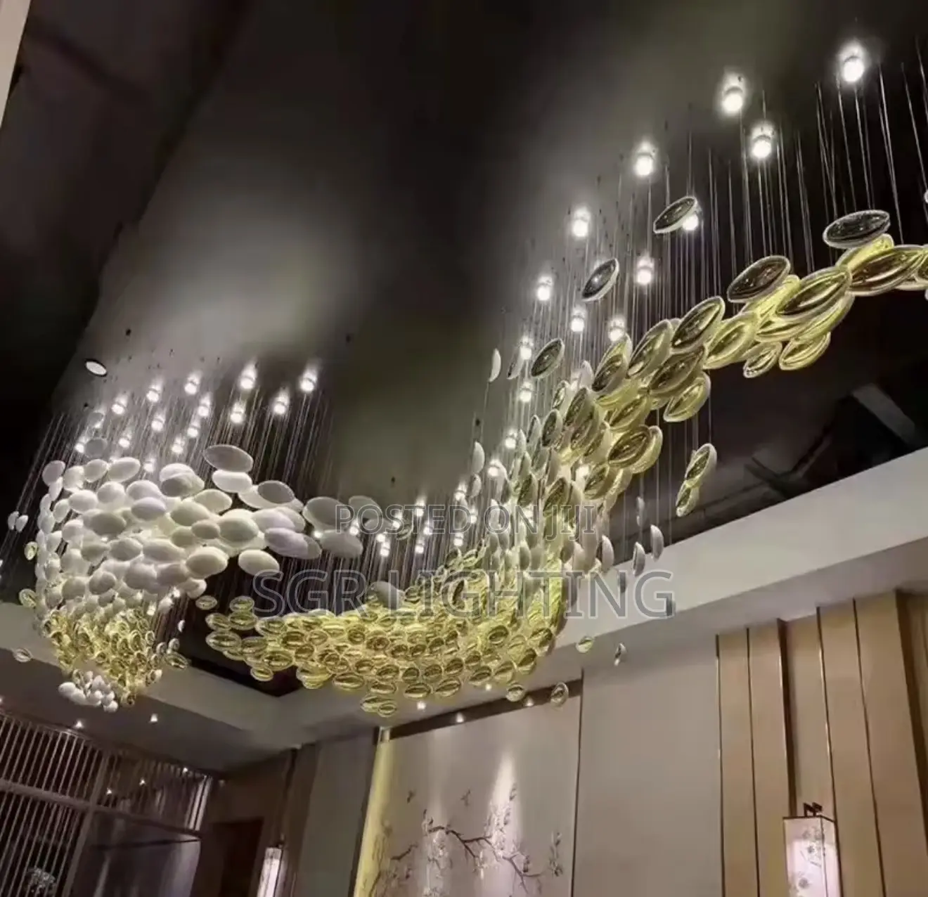 Large Staircase Hanging Chandeliers Lighting