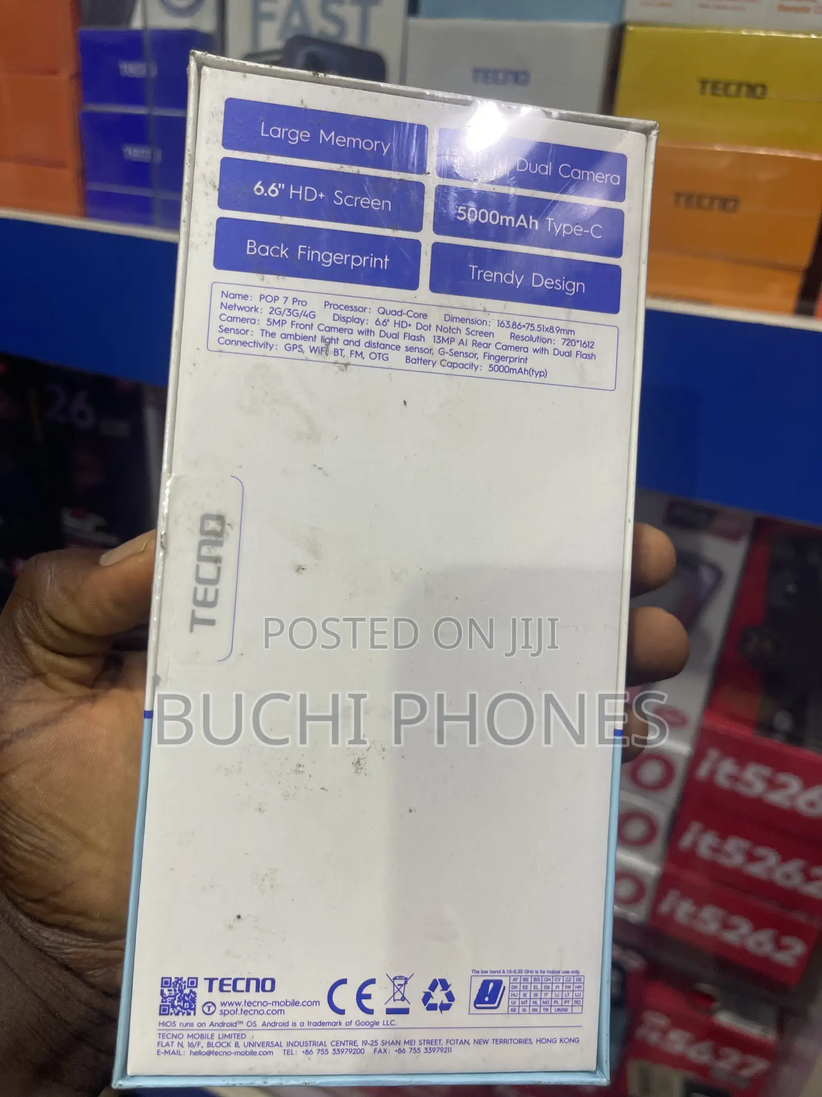New Tecno Pop 7 Pro 64 GB Black